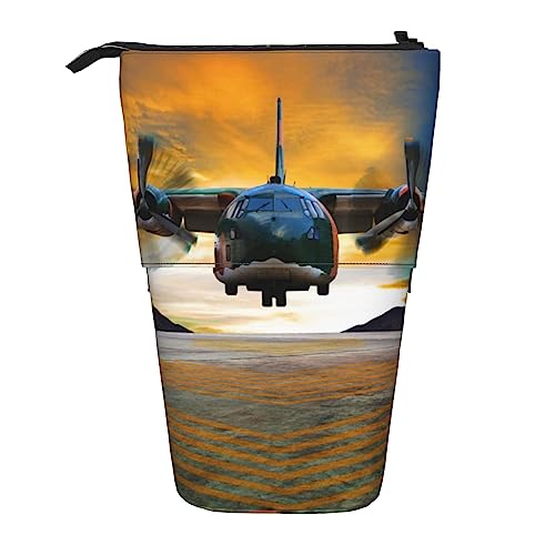 Oudrspo Federmäppchen, süßes Federmäppchen zum Stehen, einziehbares Federmäppchen, schöne Dusky Sky-Briefpapier-Organizer-Tasche von Oudrspo