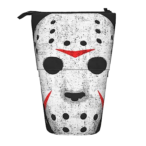 Oudrspo Federmäppchen, süßes stehendes Federmäppchen, einziehbares Federmäppchen, Horror-Totenkopf-Schreibwaren-Organizer-Tasche von Oudrspo