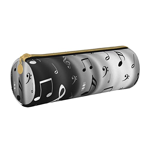 Oudrspo Federmäppchen aus Leder mit Musikdruck, tragbare Schreibwarentasche, Organizer, Schreibwarenetui, Unisex von Oudrspo