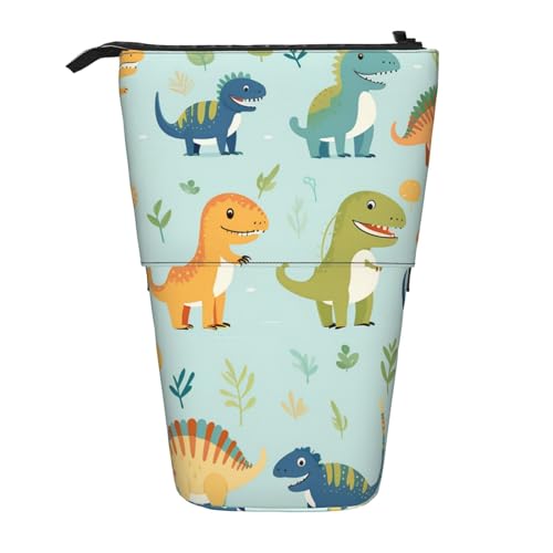 Oudrspo Federmäppchen mit Dinosaurier-Aufdruck, süße Stifttasche, ausziehbare Schreibwarentasche, Make-up-Kosmetiktasche für das Büro von Frauen von Oudrspo
