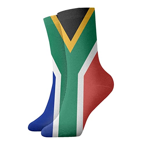 Oudrspo Flag of South Africa Athletic Tube Socks Schwarze Socken Laufsocken Atmungsaktive Casual Sportsocken von Oudrspo
