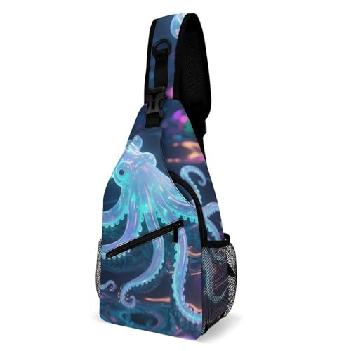 Oudrspo Fluorescent Squid Pomeranians Pattern Sling Bag Crossbody Chest Bag with Pockets, Shoulder Backpack for Hiking, Travel Oudrspo Fluorescent Squid Pomeranians Pattern Sling Bag Crossbody Chest Bag with Pockets, Shoulder Backpack for Hiking, Travel von Oudrspo