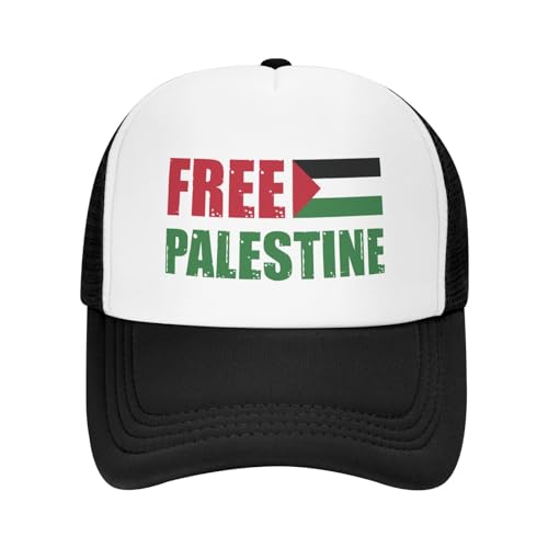 Oudrspo Free Palestine Hat Ich stehe mit Palestine Mesh Hat Save Palestine Trucker Hat Support Palestineb Cap Schwarz von Oudrspo