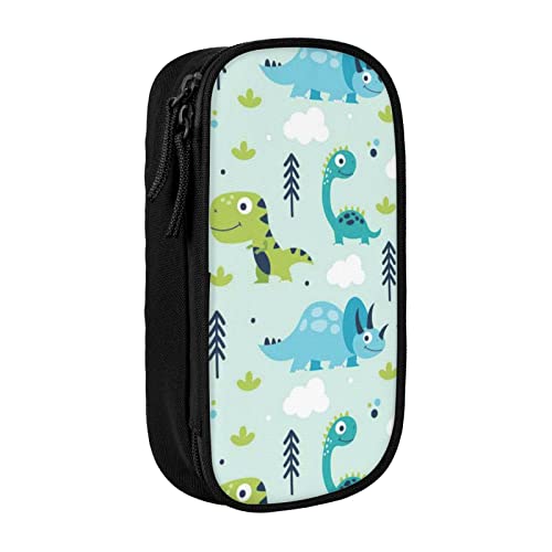 Oudrspo Großes Federmäppchen mit Dinosaurier-Muster, langlebiges Federmäppchen, tragbare Schreibwarentasche, Schreibwaren-Organizer von Oudrspo
