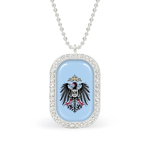 Oudrspo Kaiserliches Wappen von jeder individuellen Halskette für Frauen, rechteckiger Anhänger, Halsketten, Modeschmuck, Geschenke, Gold/Silber von Oudrspo