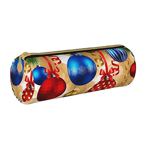 Oudrspo Merry Christmas Bedrucktes Leder-Reißverschluss-Bleistift-Etui, tragbare Schreibwarentasche, Organizer-Schreibwaren-Etui, Unisex Oudrspo Merry Christmas Bedrucktes Leder-Reißverschluss-Bleistift-Etui, tragbare Schreibwarentasche, Organizer-Schreibwaren-Etui, Unisex von Oudrspo