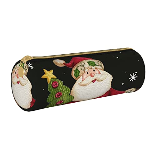 Oudrspo Merry Christmas Bedrucktes Leder-Reißverschluss-Bleistift-Etui, tragbare Schreibwarentasche, Organizer-Schreibwaren-Etui, Unisex Oudrspo Merry Christmas Bedrucktes Leder-Reißverschluss-Bleistift-Etui, tragbare Schreibwarentasche, Organizer-Schreibwaren-Etui, Unisex von Oudrspo