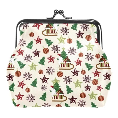 Oudrspo Multi-1 Weihnachts-Geldbörsen und Handtaschen für Damen mit Kussverschluss und Schnalle von Oudrspo