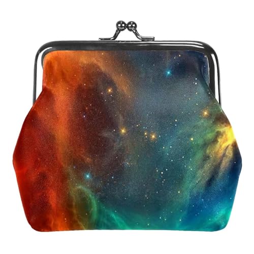 Oudrspo Multi-10 Nebula Damen-Geldbörsen und Handtaschen mit Kussverschluss, Umhängetasche, Geldbörse mit Schnalle, 11 x 12 cm von Oudrspo