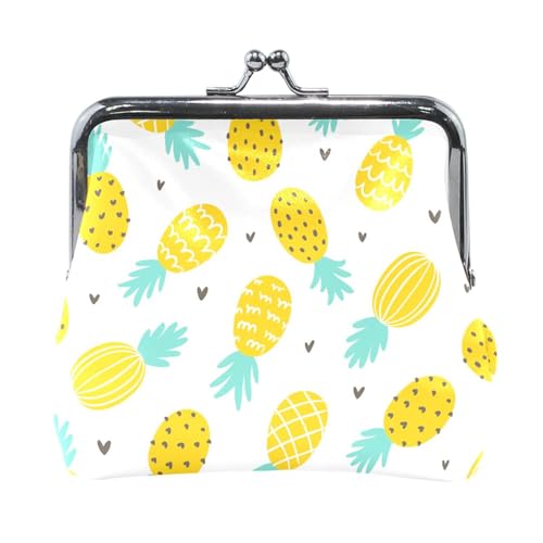 Oudrspo Multi 4 Damen-Geldbörse aus Leder, Hasp-Kartenschlüssel, Wechselgeldbörse, Kiss Lock, Clutch, Tasche, Damenhandtasche mit Kleiner Schnalle, Bedruckt, Kieselsteinstruktur von Oudrspo