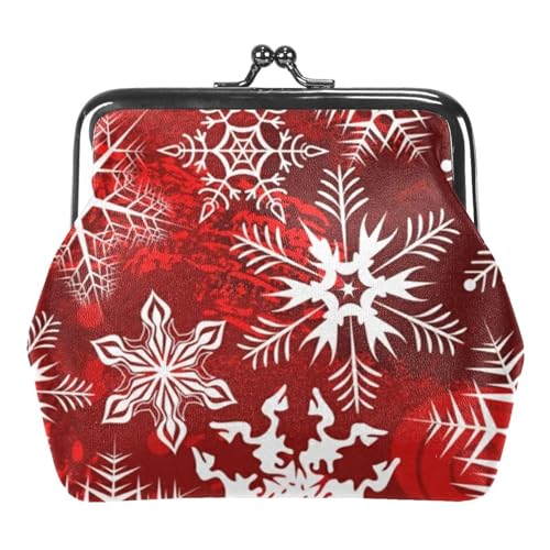 Oudrspo Multi-8 Weihnachts-Schneeflocke für Damen, Geldbörse und Handtasche, Umhängetasche mit Schnalle, 11 x 12 cm von Oudrspo