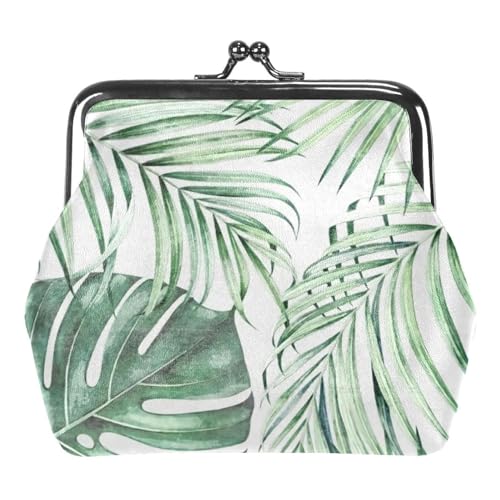 Oudrspo Multi-9 Leaves Damen Kiss Lock Geldbörsen und Handtaschen Umhängetasche mit Schnalle, 11 x 12 cm von Oudrspo