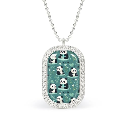 Oudrspo Niedliche Pandas-Halskette für Frauen, rechteckiger Anhänger, Modeschmuck, Geschenke, Gold/Silber Oudrspo Niedliche Pandas-Halskette für Frauen, rechteckiger Anhänger, Modeschmuck, Geschenke, Gold/Silber von Oudrspo