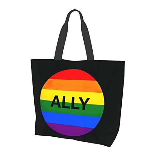 Oudrspo Pride Month Lgbtq Gay Pride Ally Einkaufstasche Damen süße Einkaufstasche große Kapazität Umhängetasche Work Fit Fashion Handtaschen-Organizer von Oudrspo