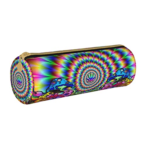Oudrspo Tie DyePrinted Leder Reißverschluss Bleistiftbeutel, tragbare Schreibwarentasche, Organizer Schreibwarentasche, Unisex von Oudrspo