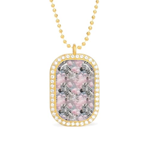 Oudrspo Zebras in Bubbles Personalisierte Halskette für Frauen Rechteckige Anhänger Halsketten Modeschmuck Geschenke Gold Silber Oudrspo Zebras in Bubbles Personalisierte Halskette für Frauen Rechteckige Anhänger Halsketten Modeschmuck Geschenke Gold Silber von Oudrspo