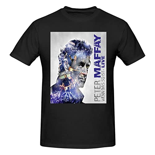 Peter T-Shirt Maffay Herren Kurzarm T-Shirt Cotton Crewneck T-Shirt Athletic Shirt von Oudrspo