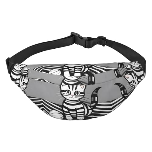 Play Ball Kitty Stilvolle und praktische Gürteltasche für Frauen – Bequeme Gürteltasche für Outdoor-Aktivitäten, Lauf-Gürteltasche, von Oudrspo