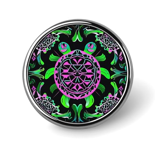 Psychedelische Meeresschildkröte-Anstecknadel für Männer, cooles Basketball-Thema, modische Brosche – süße Emaille-Abzeichen, Anstecknadel aus Aluminiumlegierung für Hüte, Hemden, Taschen, Jacken und von Oudrspo