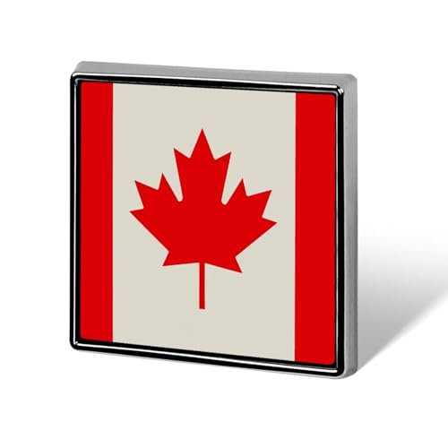 Qinglong-Anstecknadel mit Retro-Kanada-Flaggenmuster für Männer und Frauen, quadratische modische Brosche – niedliche Emaille-Anstecker, Anstecknadel aus Aluminiumlegierung für Hüte, Hemden, Taschen, von Oudrspo