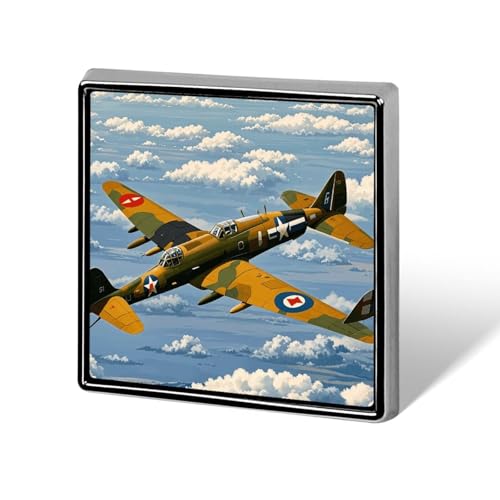 Quadratische Anstecknadeln, quadratische Brosche, Abzeichen für Rucksäcke oder Revers, Flugzeug-Revers-Accessoire aus dem 2. Weltkrieg Quadratische Anstecknadeln, quadratische Brosche, Abzeichen für Rucksäcke oder Revers, Flugzeug-Revers-Accessoire aus dem 2. Weltkrieg von Oudrspo