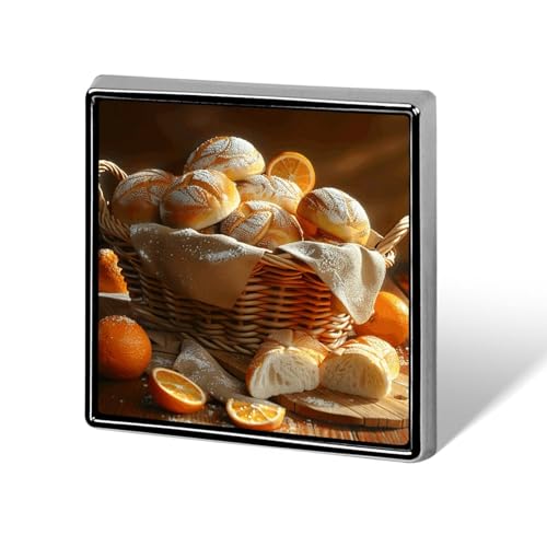 Quadratische Anstecknadeln, quadratische Brosche, Abzeichen für Rucksäcke oder Revers, Revers-Accessoire mit Brotkorb Quadratische Anstecknadeln, quadratische Brosche, Abzeichen für Rucksäcke oder Revers, Revers-Accessoire mit Brotkorb von Oudrspo