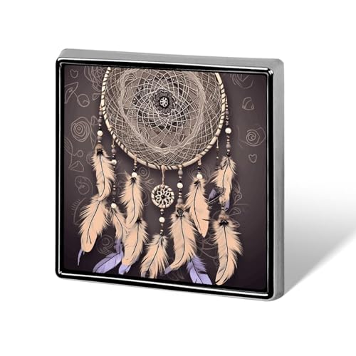 Quadratische Anstecknadeln, quadratische Brosche, Abzeichen für Rucksäcke oder Revers, Traumfänger-Revers-Accessoire Quadratische Anstecknadeln, quadratische Brosche, Abzeichen für Rucksäcke oder Revers, Traumfänger-Revers-Accessoire von Oudrspo