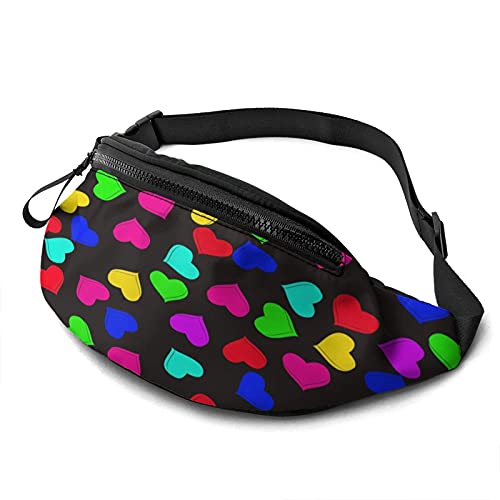 RainbowFanny Pack für Damen Herren Mode Gürteltasche Hüfttasche mit verstellbarem Gürtel für Reisen im Freien Sport Laufen von Oudrspo