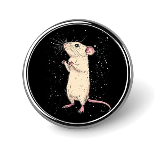 Ratte Runde Brosche Pins Revers Krawatte Abzeichen Metall Memorial Button Pin Kit für Hut Hemd Kleidung Taschen Decor von Oudrspo