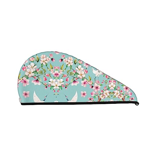 Red Heads Cranes Bedrucktes Haartrocknungstuch, schnell trocknend, saugfähig, Korallensamt, Trockenhaarkappe mit festem Knopf zum Trocknen von langem, dickem Haar Red Heads Cranes Bedrucktes Haartrocknungstuch, schnell trocknend, saugfähig, Korallensamt, Trockenhaarkappe mit festem Knopf zum Trocknen von langem, dickem Haar von Oudrspo