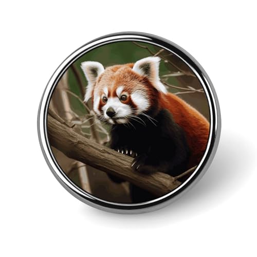 Roter Panda auf einem Ast, Anstecknadel für Männer, flippige Tier-Hasen-Humor-Modebrosche – süße Emaille-Abzeichen, Anstecknadel aus Aluminiumlegierung für Hüte, Hemden, Taschen, Jacken und Accessoire von Oudrspo