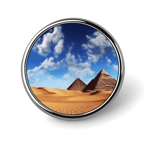 Runde Anstecker-Brosche mit Wüstenmotiv, modische Revers-Krawattennadeln, leichte Metallbrosche, Anstecker für Herren und Damen, Kostüm, dekoratives Accessoire Runde Anstecker-Brosche mit Wüstenmotiv, modische Revers-Krawattennadeln, leichte Metallbrosche, Anstecker für Herren und Damen, Kostüm, dekoratives Accessoire von Oudrspo