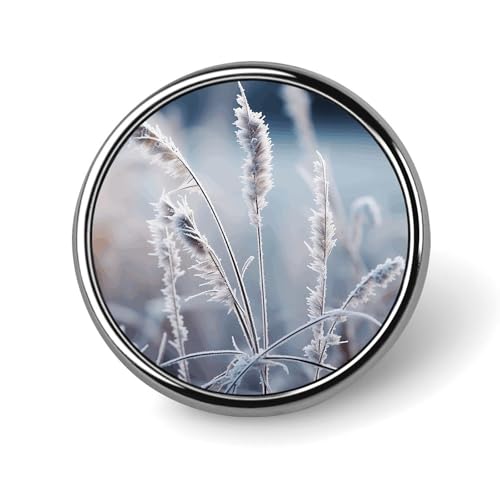 Runde Anstecker mit Aufschrift „Frost Grass, modische Revers-Krawattennadeln, leichte Metallbrosche, Anstecker für Männer und Frauen, Kostüm, dekoratives Accessoire von Oudrspo