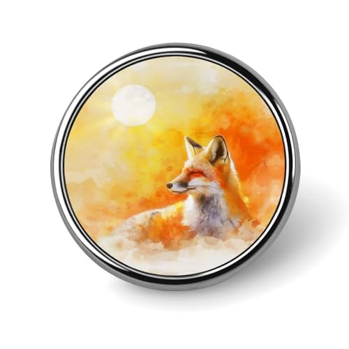 Runde Brosche mit Aufschrift „Warm ine Fox, Anstecknadel, Revers, Krawattennadel für Damen und Herren, Büroangestellte, Lehrer, Dekoration Runde Brosche mit Aufschrift „Warm ine Fox, Anstecknadel, Revers, Krawattennadel für Damen und Herren, Büroangestellte, Lehrer, Dekoration von Oudrspo