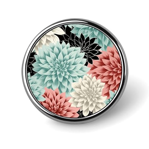 Runde Brosche mit Dahlienblüte, modische Revers-Krawattennadeln, leichte Metallbrosche, Abzeichen für Männer und Frauen, Kostüm, dekoratives Accessoire Runde Brosche mit Dahlienblüte, modische Revers-Krawattennadeln, leichte Metallbrosche, Abzeichen für Männer und Frauen, Kostüm, dekoratives Accessoire von Oudrspo