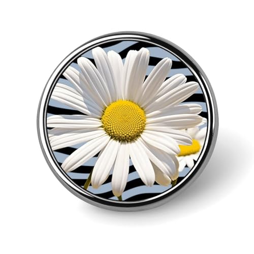 Runde Brosche mit Gänseblümchen-Blumenmotiv, modische Revers-Krawattennadeln, leichte Metallbrosche, Abzeichen für Männer und Frauen, Kostüm, dekoratives Accessoire Runde Brosche mit Gänseblümchen-Blumenmotiv, modische Revers-Krawattennadeln, leichte Metallbrosche, Abzeichen für Männer und Frauen, Kostüm, dekoratives Accessoire von Oudrspo