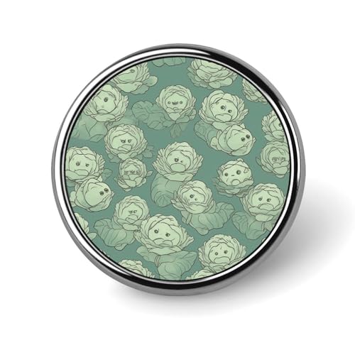 Runde Brosche mit Kohlmuster, modische Revers-Krawattennadeln, leichte Metallbrosche, Abzeichen für Männer und Frauen, Kostüm, dekoratives Accessoire Runde Brosche mit Kohlmuster, modische Revers-Krawattennadeln, leichte Metallbrosche, Abzeichen für Männer und Frauen, Kostüm, dekoratives Accessoire von Oudrspo