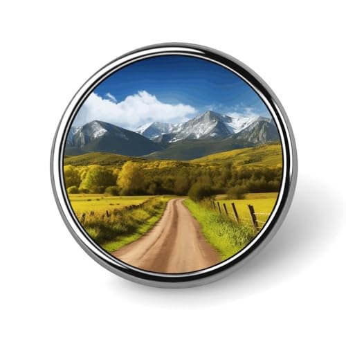 Runde Brosche mit Motiv „Landschaftsstraße, modische Revers-Krawattennadeln, leichte Metallbrosche, Abzeichen für Männer und Frauen, Kostüm, dekoratives Accessoire Runde Brosche mit Motiv „Landschaftsstraße, modische Revers-Krawattennadeln, leichte Metallbrosche, Abzeichen für Männer und Frauen, Kostüm, dekoratives Accessoire von Oudrspo