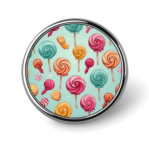 Runde Brosche mit Süßigkeiten und Lutschern, modische Revers-Krawattennadeln, leichte Metallbrosche für Männer und Frauen, Kostüm, dekoratives Accessoire Runde Brosche mit Süßigkeiten und Lutschern, modische Revers-Krawattennadeln, leichte Metallbrosche für Männer und Frauen, Kostüm, dekoratives Accessoire von Oudrspo
