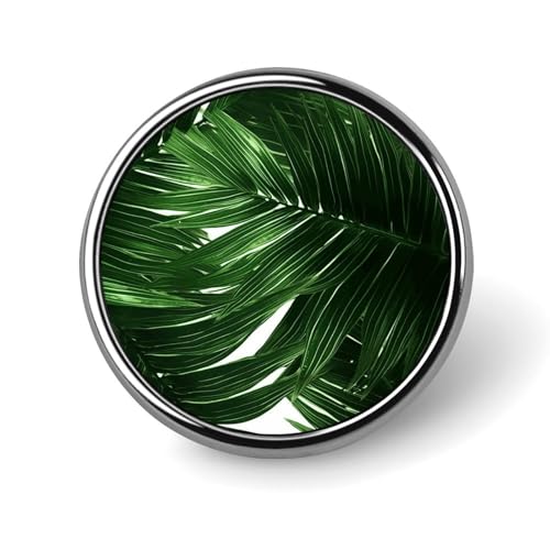 Runde Brosche mit grünen Palmblättern, modische Revers-Krawattennadeln, leichte Metallbrosche, Abzeichen für Männer und Frauen, Kostüm, dekoratives Accessoire Runde Brosche mit grünen Palmblättern, modische Revers-Krawattennadeln, leichte Metallbrosche, Abzeichen für Männer und Frauen, Kostüm, dekoratives Accessoire von Oudrspo