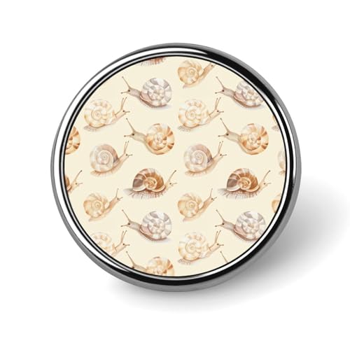 Runde Brosche mit niedlichem Aquarell-Schneckenmotiv, Anstecknadel, Revers, Krawattennadel für Damen und Herren, Büroangestellte, Lehrer, Dekoration Runde Brosche mit niedlichem Aquarell-Schneckenmotiv, Anstecknadel, Revers, Krawattennadel für Damen und Herren, Büroangestellte, Lehrer, Dekoration von Oudrspo