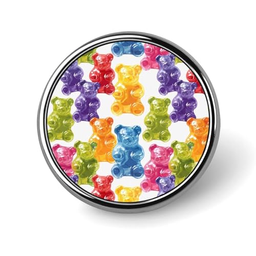 Runde Brosche mit niedlichen bunten Bären, Anstecknadel, Revers, Krawattennadel für Damen und Herren, Büroangestellte, Lehrer, Dekoration Runde Brosche mit niedlichen bunten Bären, Anstecknadel, Revers, Krawattennadel für Damen und Herren, Büroangestellte, Lehrer, Dekoration von Oudrspo