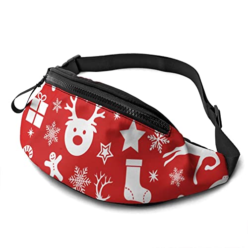 Santa Cookie Candy Gürteltasche Lässige Gürteltasche mit verstellbarem Gürtel Gürteltaschen für Männer Frauen Reisen Sport Laufen von Oudrspo
