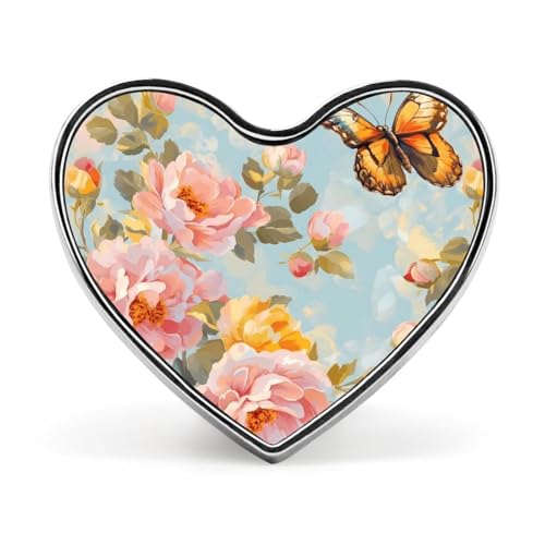 Schmetterling und Blumen Herz-Abzeichen Unisex Metall Memorial Reel Pin Revers Brosche Button Kleid Mantel Zubehör für Rucksack Hochzeit Schmetterling und Blumen Herz-Abzeichen Unisex Metall Memorial Reel Pin Revers Brosche Button Kleid Mantel Zubehör für Rucksack Hochzeit von Oudrspo