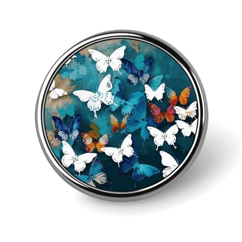 Schmetterlinge, runde Anstecker, modische Revers-Krawattennadeln, leichte Metallbrosche, Anstecker für Männer und Frauen, Kostüm, dekoratives Accessoire Schmetterlinge, runde Anstecker, modische Revers-Krawattennadeln, leichte Metallbrosche, Anstecker für Männer und Frauen, Kostüm, dekoratives Accessoire von Oudrspo