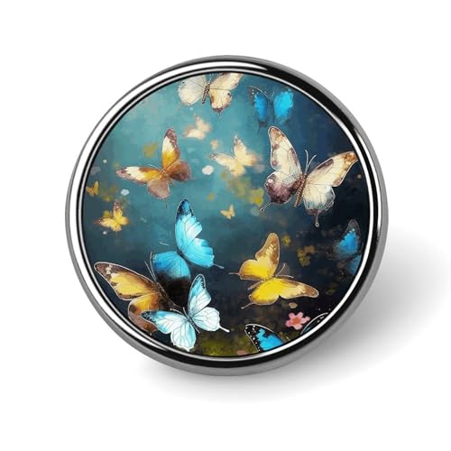 Schmetterlinge, runde Anstecker, modische Revers-Krawattennadeln, leichte Metallbrosche, Anstecker für Männer und Frauen, Kostüm, dekoratives Accessoire Schmetterlinge, runde Anstecker, modische Revers-Krawattennadeln, leichte Metallbrosche, Anstecker für Männer und Frauen, Kostüm, dekoratives Accessoire von Oudrspo