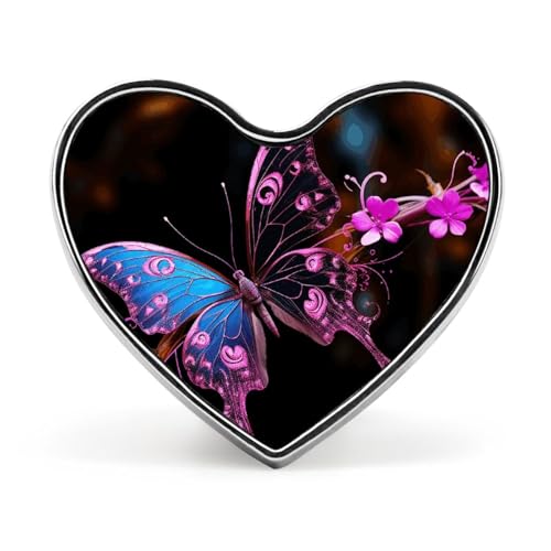 Schöne Schmetterlings-Modebrosche – Eiffelturm Paris, 2,5 cm, süße Emaille-Herz-Abzeichen, Metall-Anstecknadeln für Männer und Frauen, dekorative Metall-Anstecknadel für Hüte, Hemden, Taschen, Jacken von Oudrspo