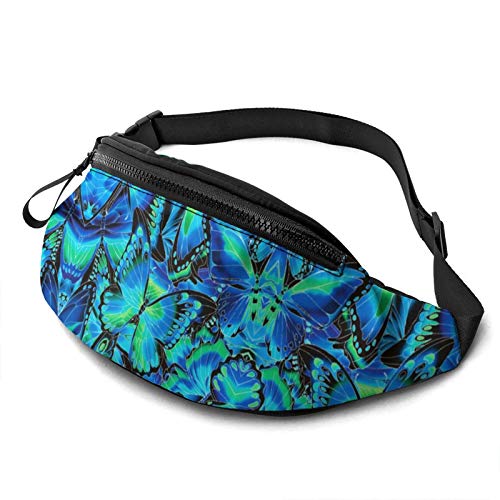 Schöne Schmetterlings-beiläufige Gürteltasche für Männer und Frauen, Verstellbarer Gürtel, Gürteltasche für Reisen, Wandern, Radfahren, Laufen, Festival, Rave von Oudrspo