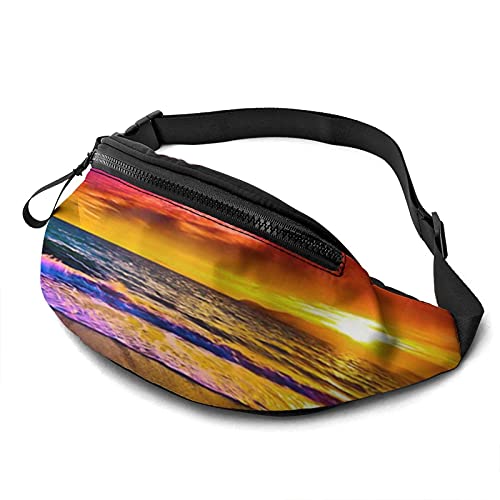 Schöne Sonnenuntergang Bauchtasche für Damen Herren Mode Hüfttasche Hüfttasche mit verstellbarem Gürtel für Reisen im Freien Sport Laufen von Oudrspo