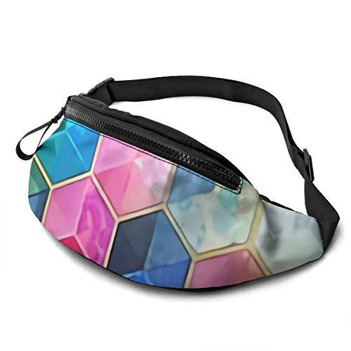 Schöne geometrische Figuren Hüfttasche, verstellbare Trägertasche mit Kopfhöreranschluss für Männer und Frauen von Oudrspo